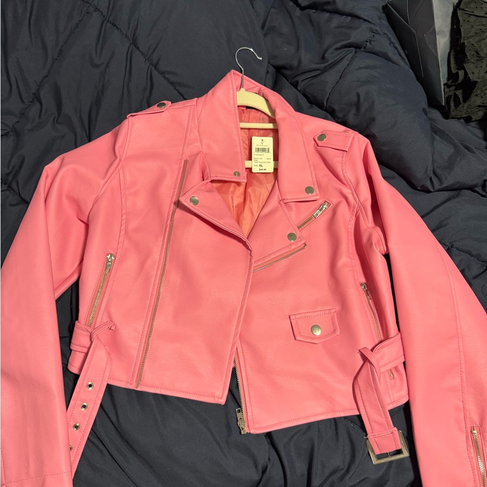 Windsor Pink Leather Jacket